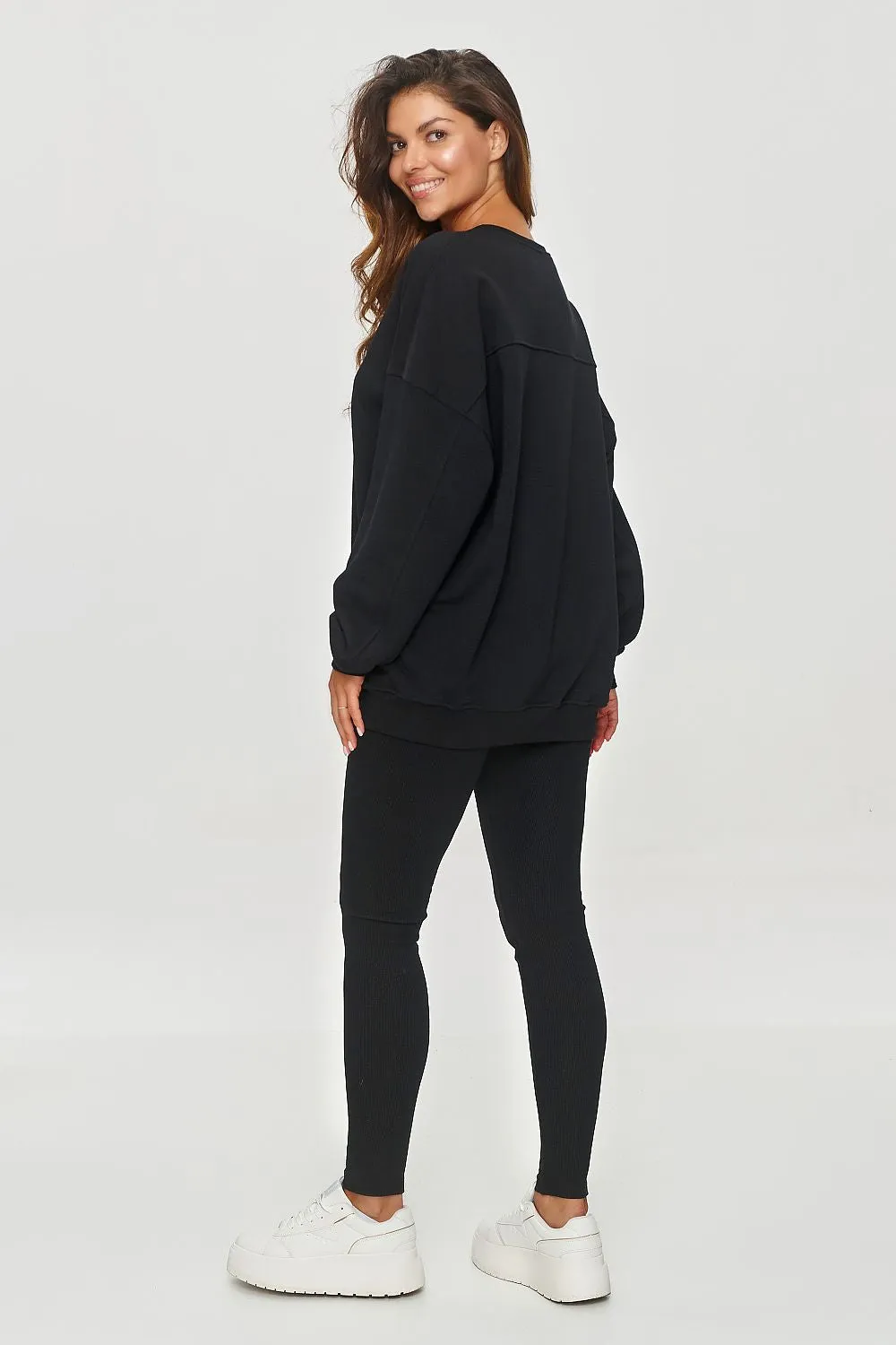 High-Waist Ribbed Leggings