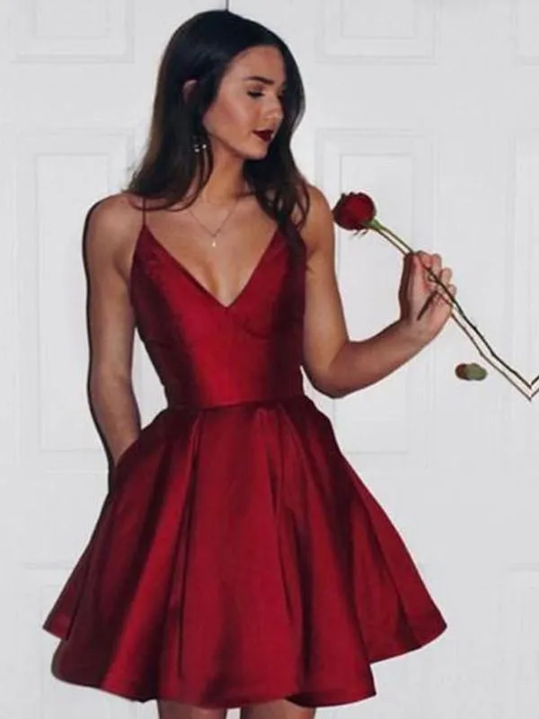Homecoming Burgundy formal dress