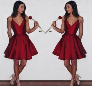 Homecoming Burgundy formal dress