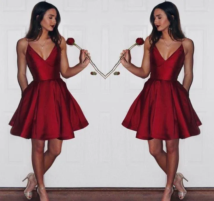 Homecoming Burgundy formal dress