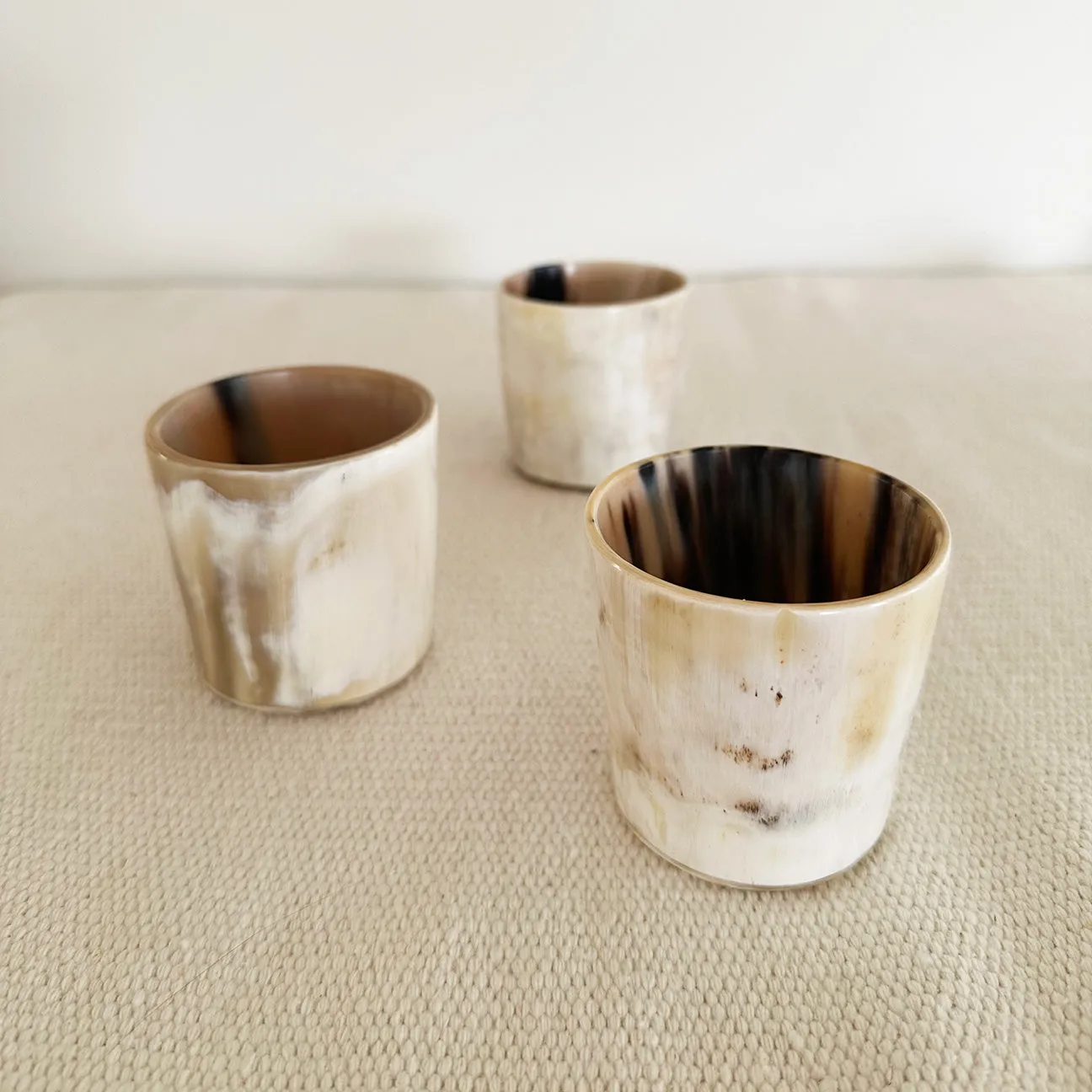 Horn Tea Light Candle Holders - Set of 3