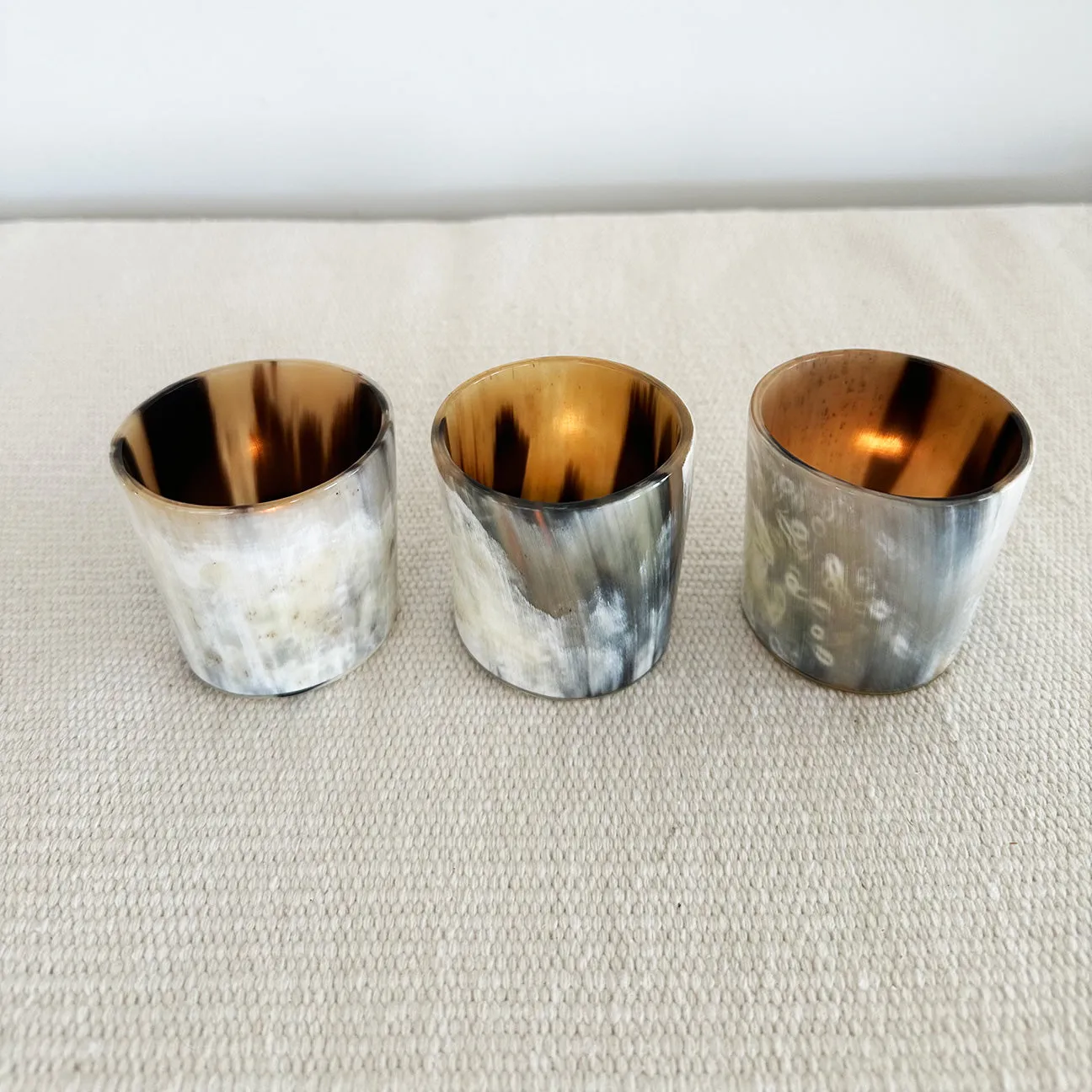 Horn Tea Light Candle Holders - Set of 3