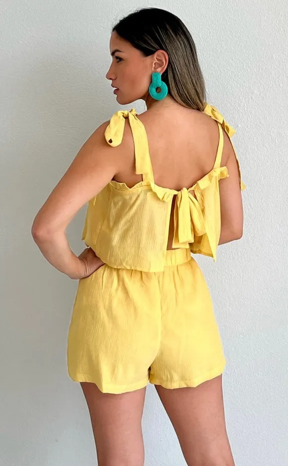 Hotter Temps Yellow Two-Piece Set