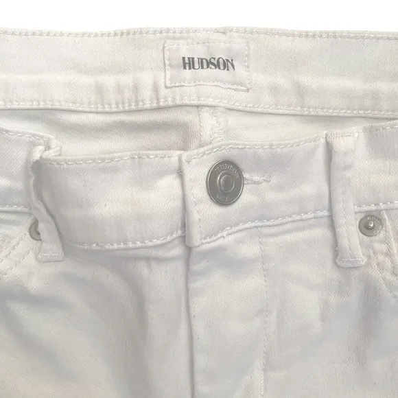HUDSON Viceroy Knee Denim White Shorts size 28
