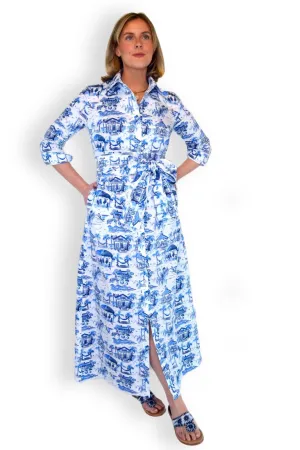 Huntington in Blue and White Toile