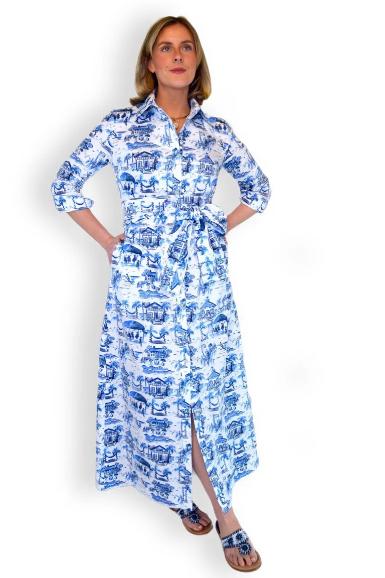 Huntington in Blue and White Toile
