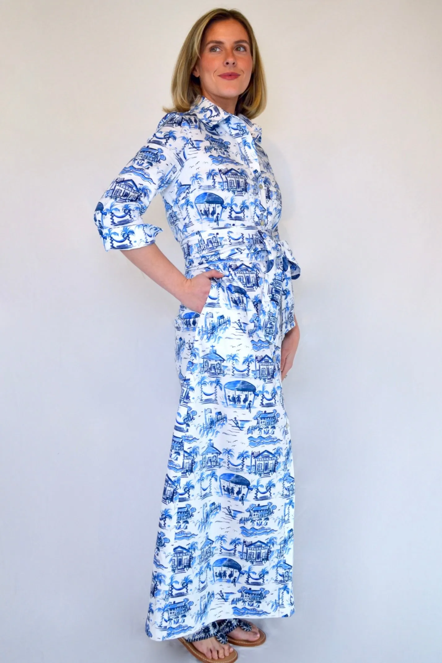 Huntington in Blue and White Toile