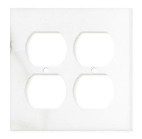 Italian Calacatta Gold Marble Switch Plate Cover, Polished (2 DUPLEX)