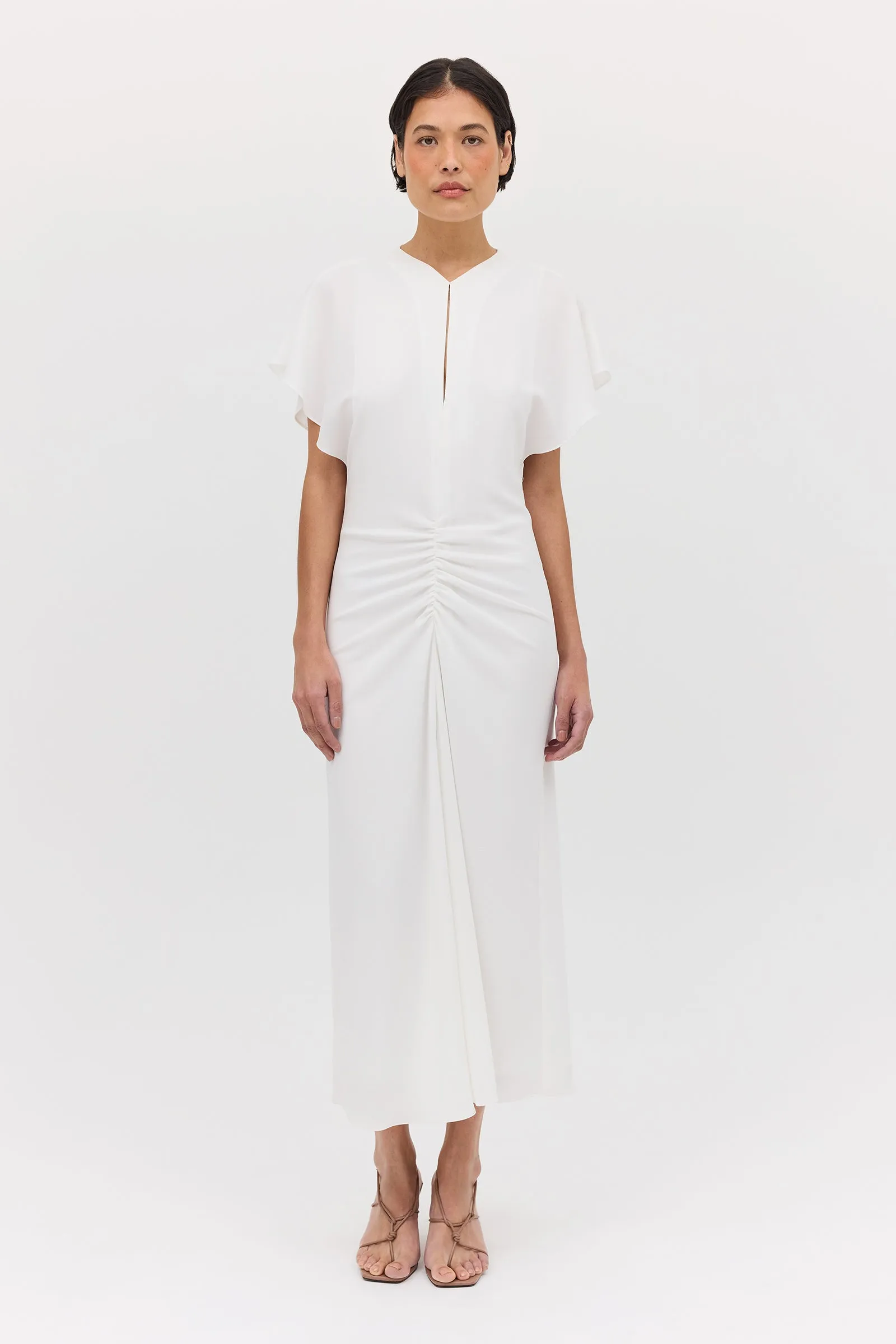 IVORY TEXTURED YAYOI DRESS