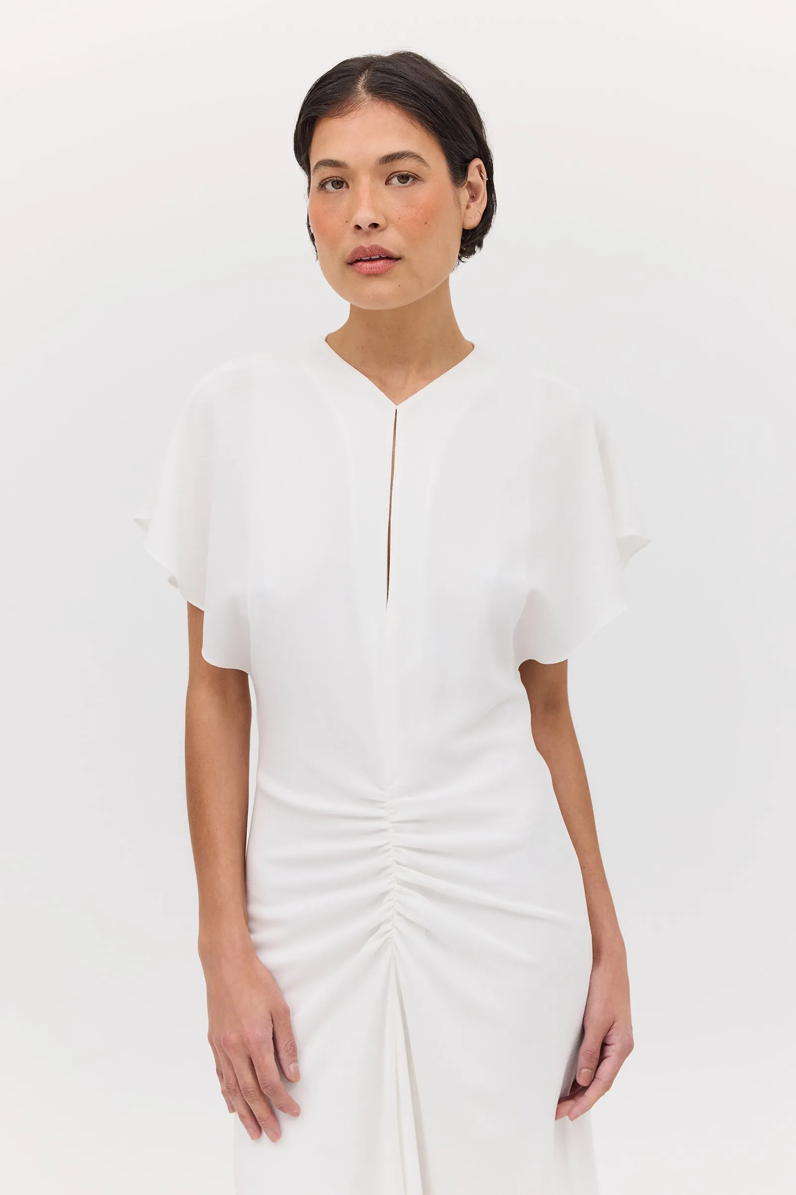 IVORY TEXTURED YAYOI DRESS