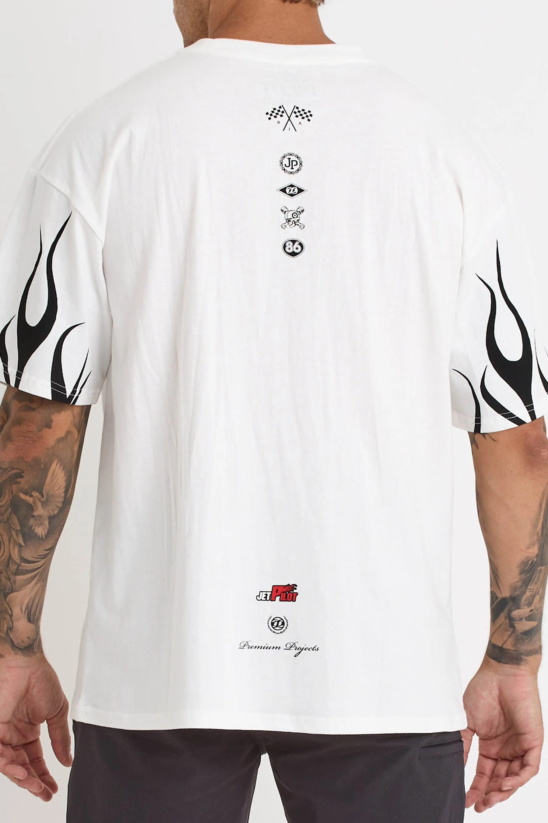 Jetpilot Vintage Flames Tee - White
