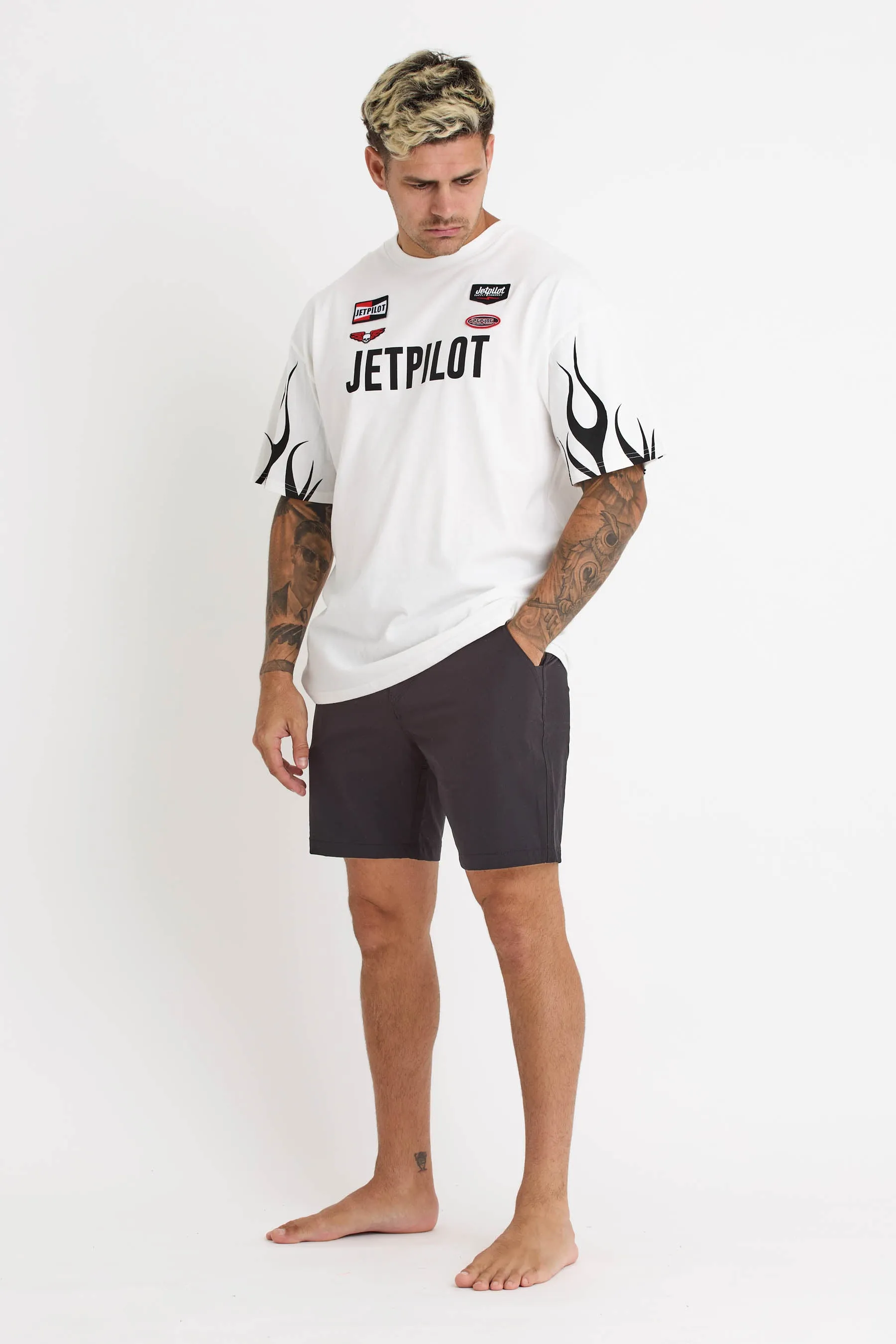 Jetpilot Vintage Flames Tee - White