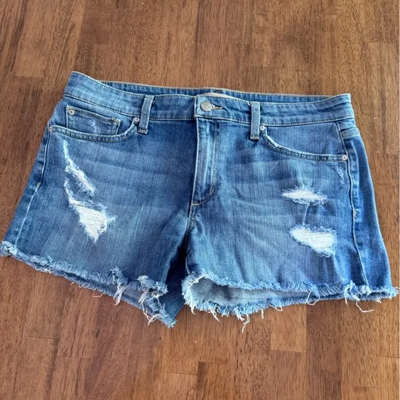 Joe’s Jeans The Ozzie 4” Cut-Off Denim Shorts SZ 30 Bexley Distressed Wash