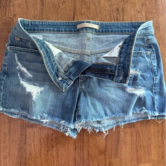 Joe’s Jeans The Ozzie 4” Cut-Off Denim Shorts SZ 30 Bexley Distressed Wash