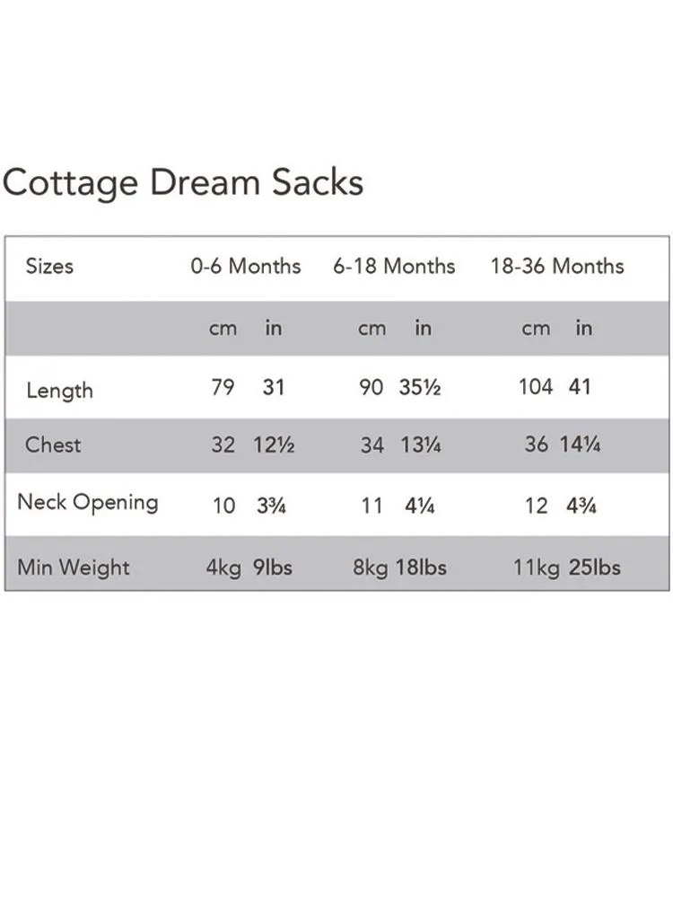 Juddlies - 2.5 Tog Dream Sack Baby Sleeping Bag - Bear Black - Organic Cottage Collection