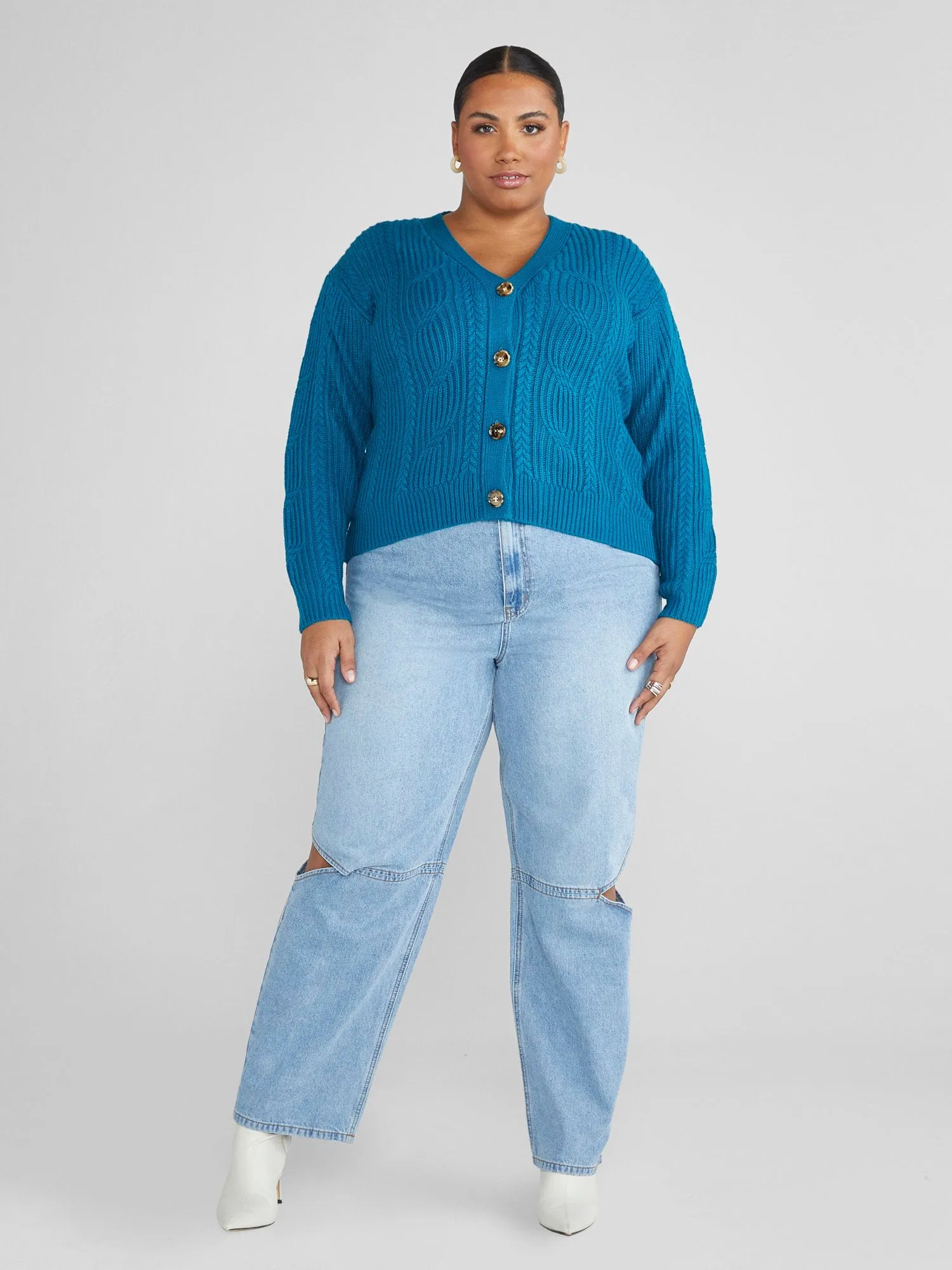 Katya V-Neck Cropped Cardigan