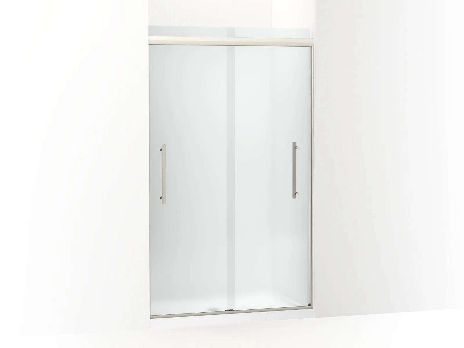 KOHLER K-707601-8D3 Pleat Frameless sliding shower door, 79-1/16" H x 44-5/8 - 47-5/8" W, with 5/16" thick Frosted glass