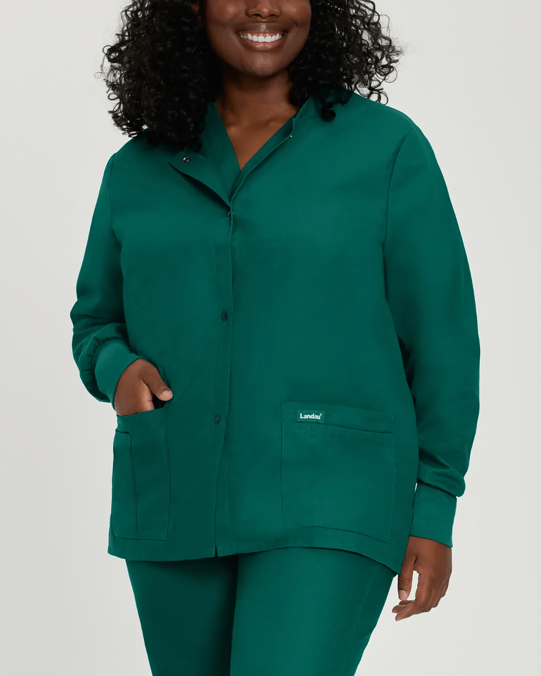 Landau Round Neck Warm-up Jacket - 7525