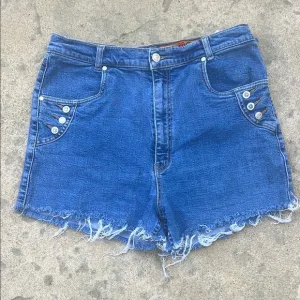 Lawman Western Vintage Relaxed Fit Button High Rise Denim Shorts Women's Size 10