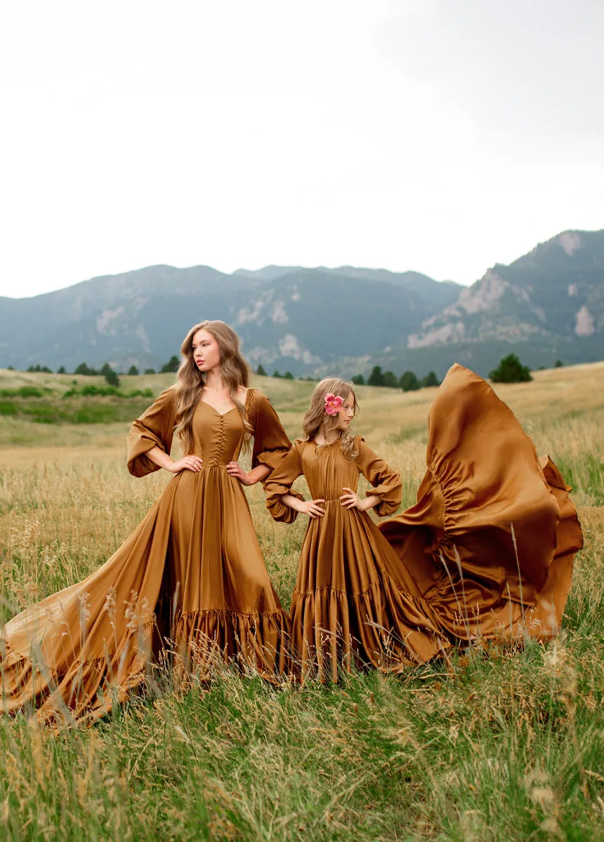 Leana Impact Dress in Dark Honey