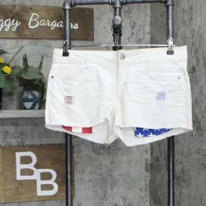 l.e.i Womens Vintage 2013 Juniors Low Rise Ashley Jean Shorts White 13