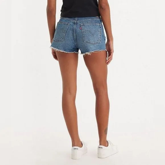 Levi's® 501 Original High Rise Distressed Hem Cut Off Shorts Size/25