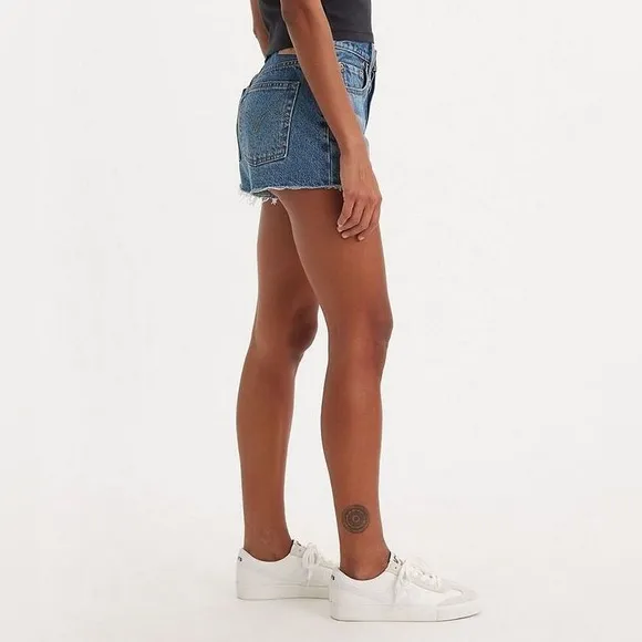 Levi's® 501 Original High Rise Distressed Hem Cut Off Shorts Size/25