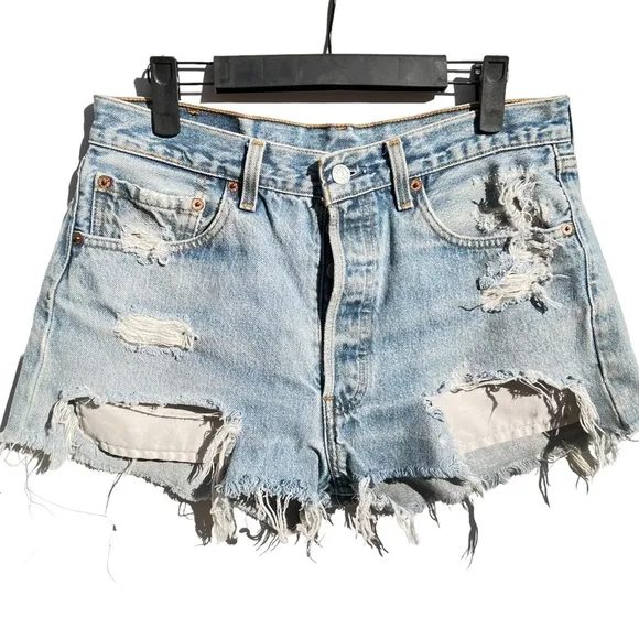 Levi’s 501 xx custom Petros denim shorts cutoff jean 28 29 large rare vintage