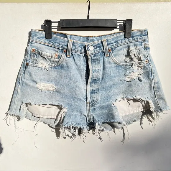 Levi’s 501 xx custom Petros denim shorts cutoff jean 28 29 large rare vintage