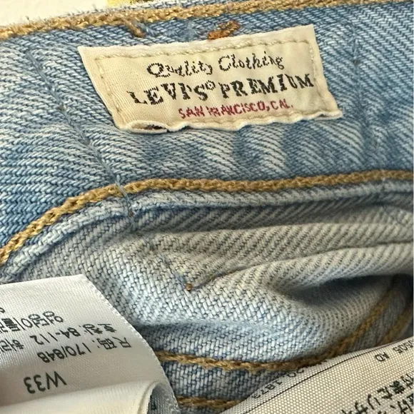 Levi’s Premium 501 Denim Cutoff Shorts Size 33