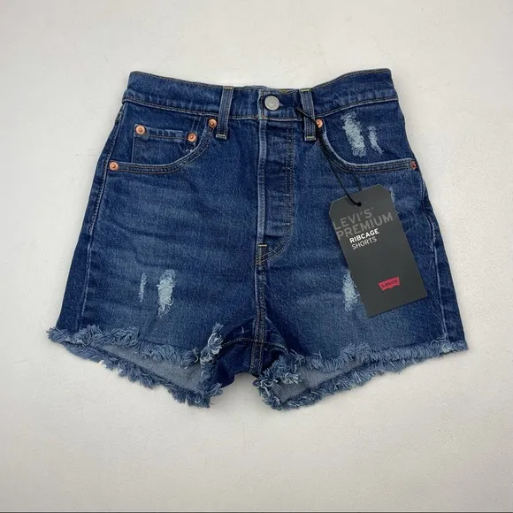 Levi’s Ribcage Ultra-High Rise Cutoff Fit Shorts Size 24