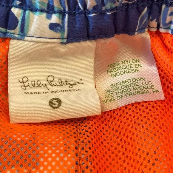Lilly Pulitzer Run Around Luxletic Short Bomber Blue Get Trunky Elephants Small