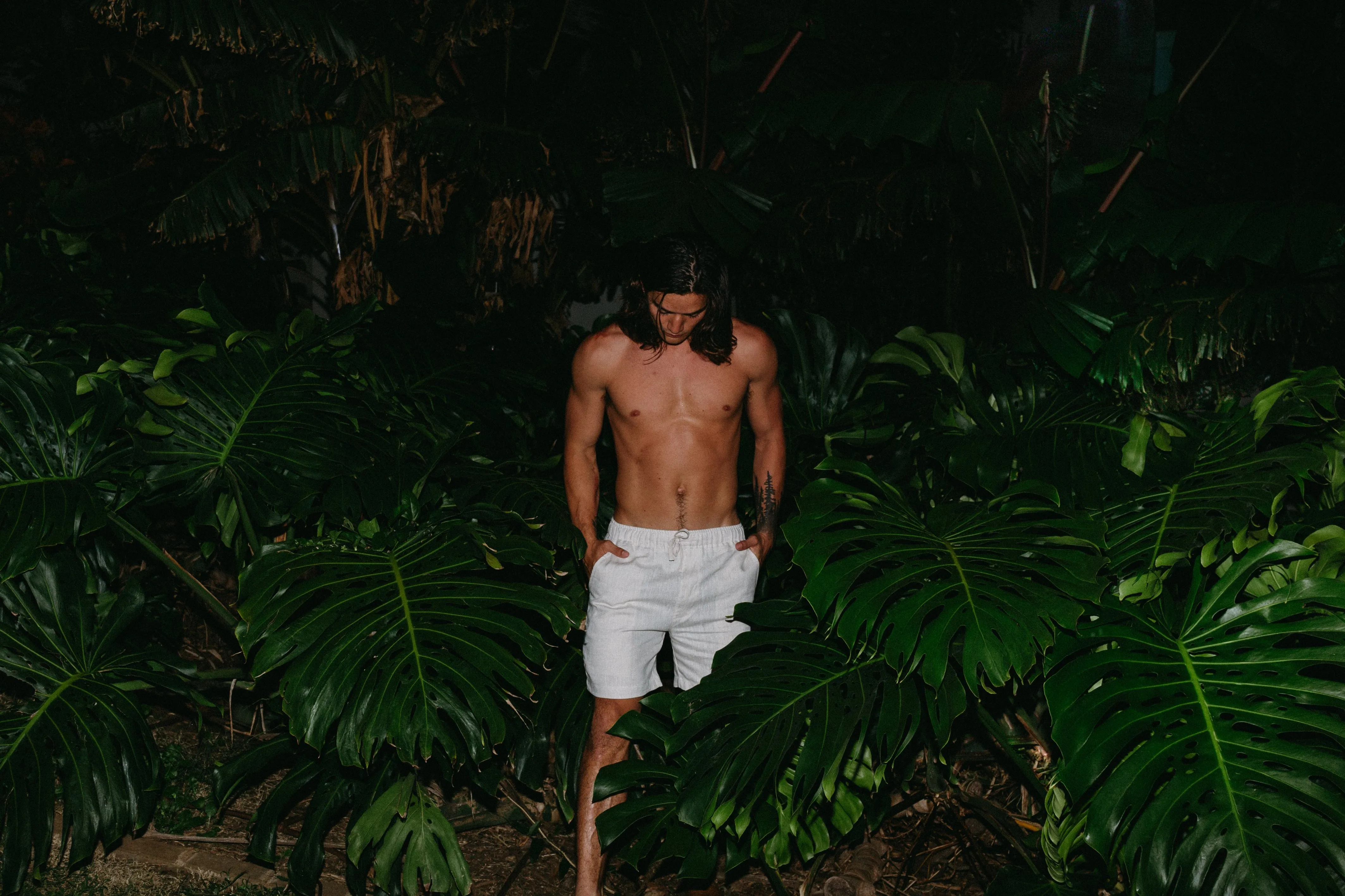 Linen Lounge Shorts - Ivory