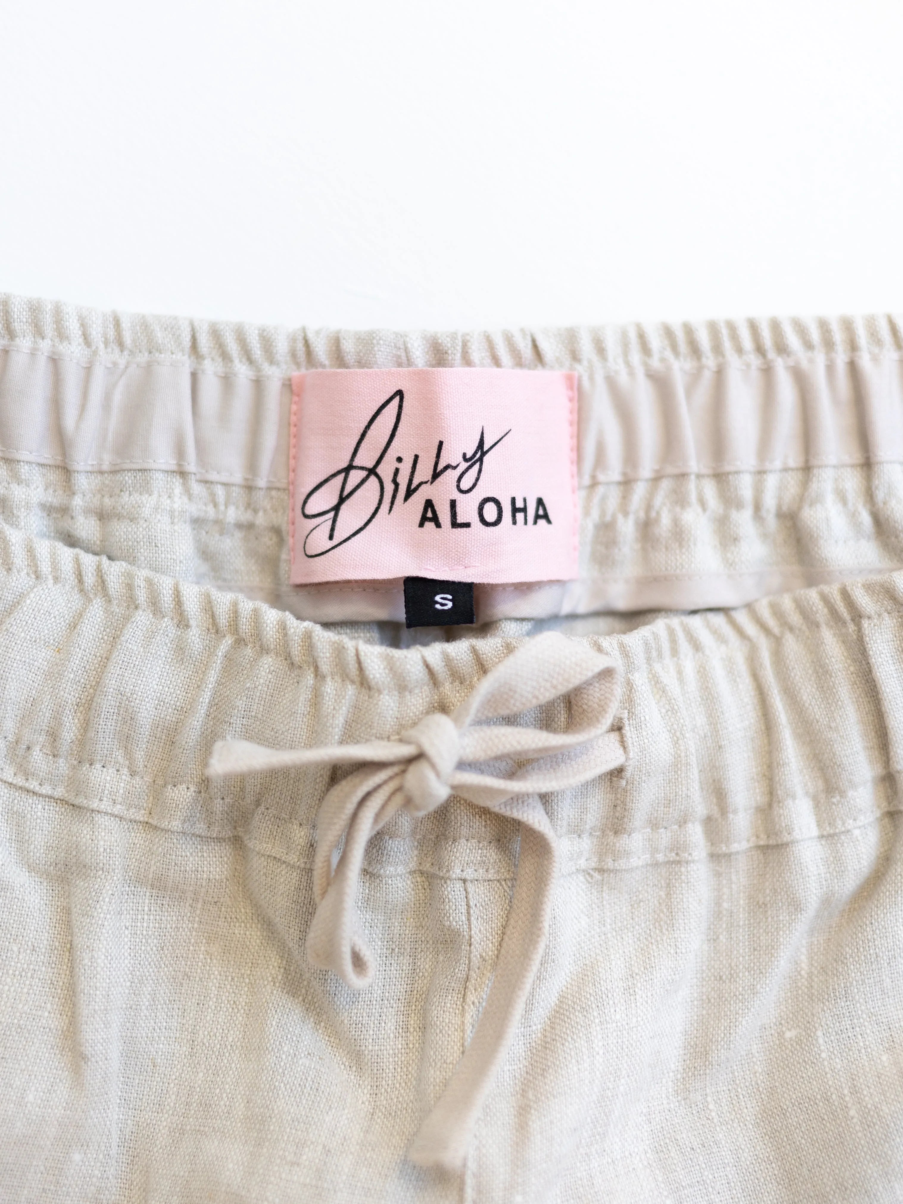 Linen Lounge Shorts - Ivory