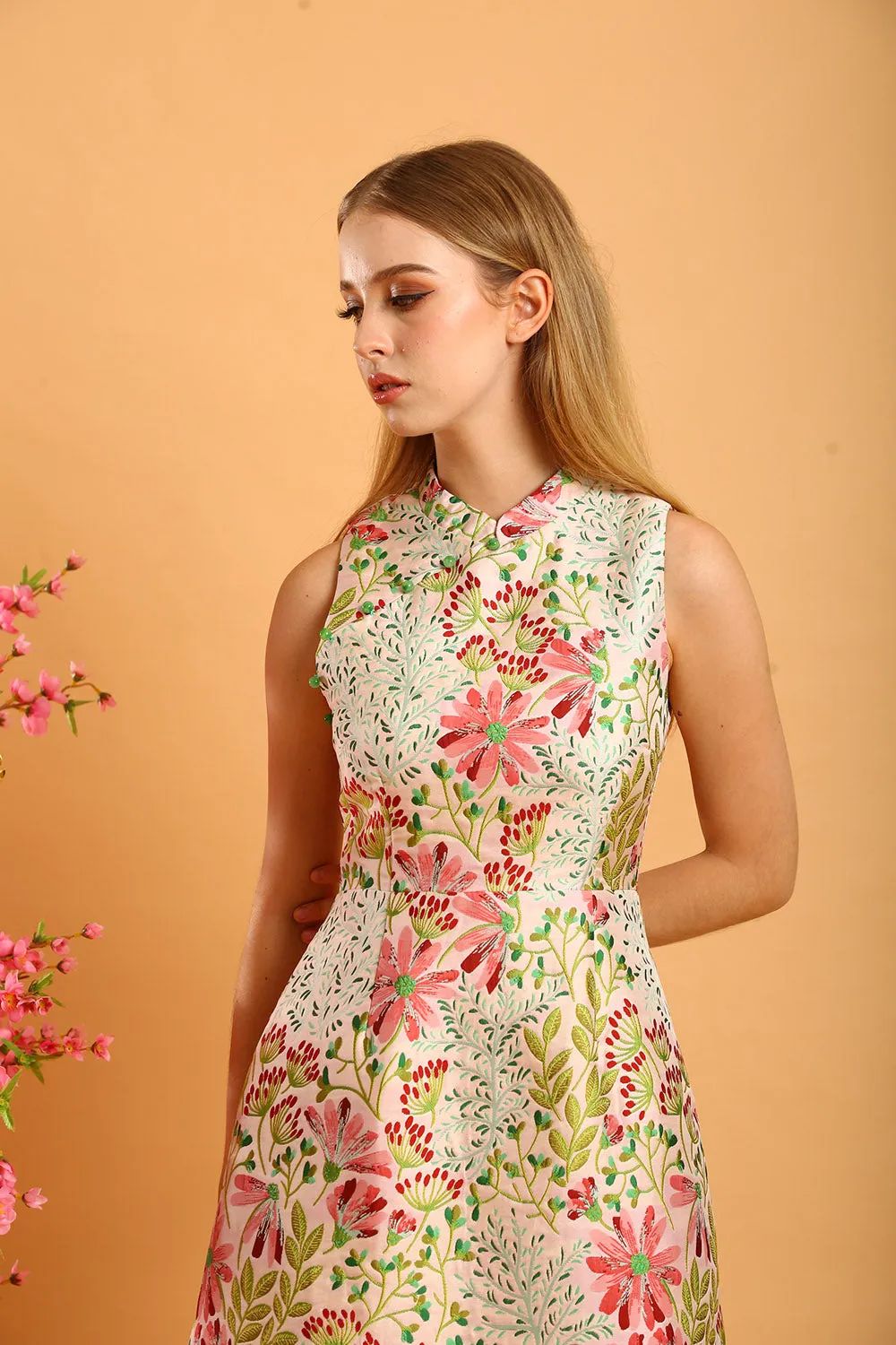 Ling Cheongsam Floral Embossed