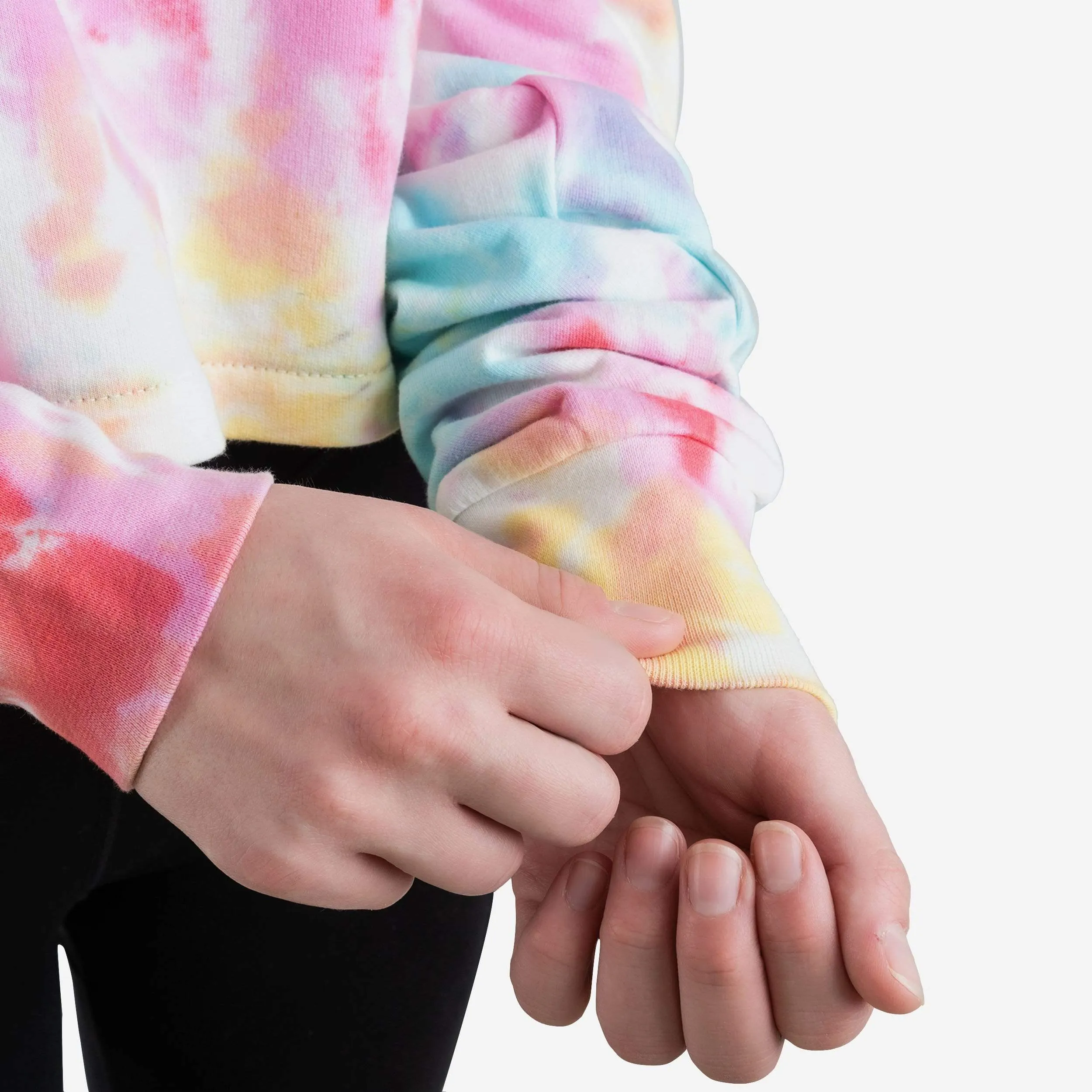 Los Angeles Rams Womens Pastel Tie-Dye Blast Cropped Sweater