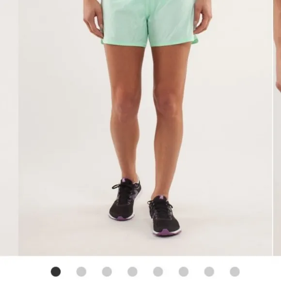 Lululemon 🍋 Athletic fresh teal polka dot shorts