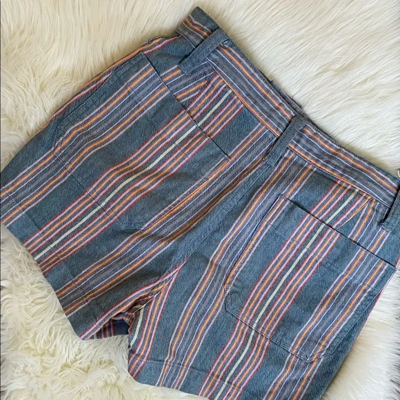 Madewell Emmett shorts in Rainbow stripe size 26