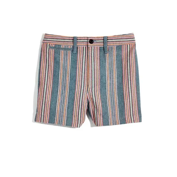 Madewell Emmett shorts in Rainbow stripe size 26