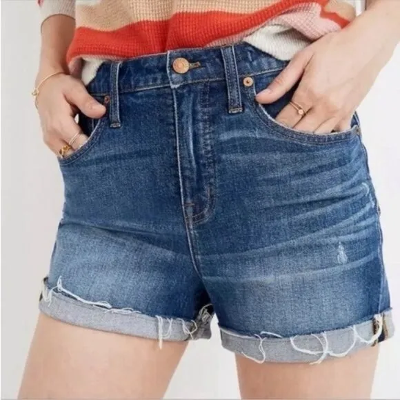 Madewell High-Rise Denim Shorts in Glenoaks Wash Cutoff Edition 27