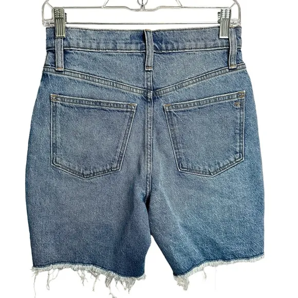 Madewell High-Rise Mid-Length Denim Shorts in Bonet Wash: TENCEL Lyocell Edition