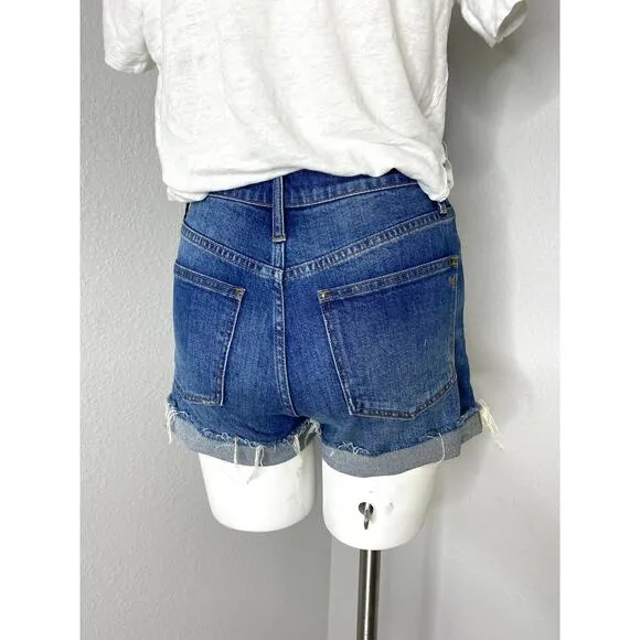 Madewell NWT High-Rise Denim Shorts in Glenoaks Wash Cutoff Edition