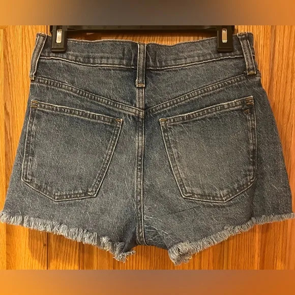 Madewell The Perfect Jean‎ Short Blue Denim Cut-Off Raw Hem Shorts Size 27