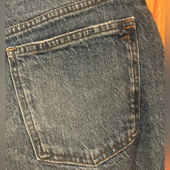Madewell The Perfect Jean‎ Short Blue Denim Cut-Off Raw Hem Shorts Size 27