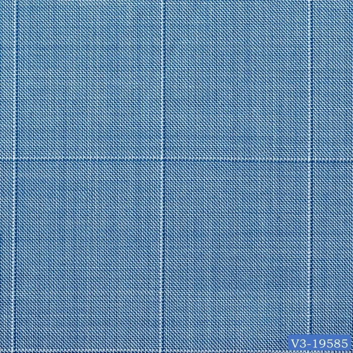 Maya Blue with Textured Windowpane Pant