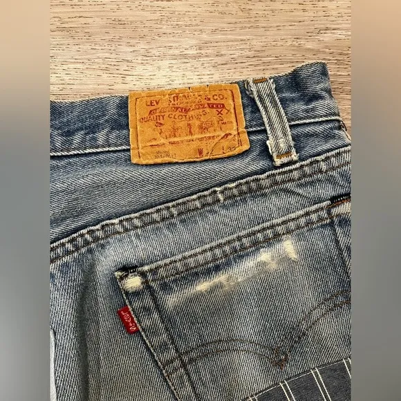 Melinda Zoller Custom Patchwork Vintage Levi's Shorts