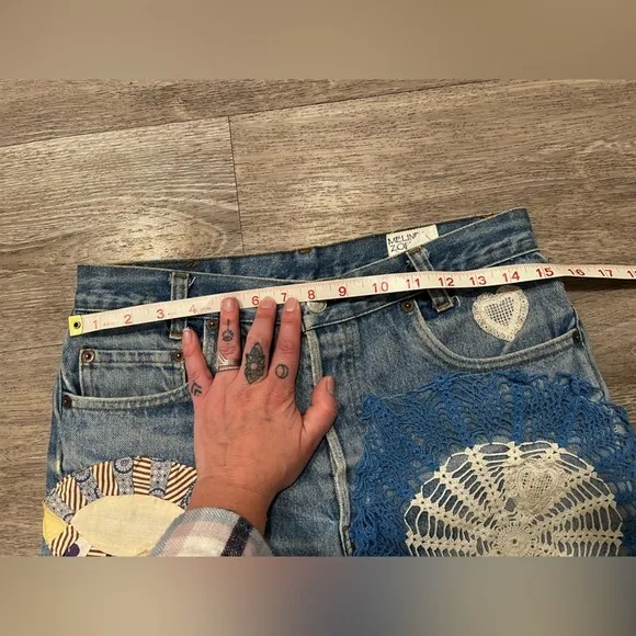 Melinda Zoller Custom Patchwork Vintage Levi's Shorts