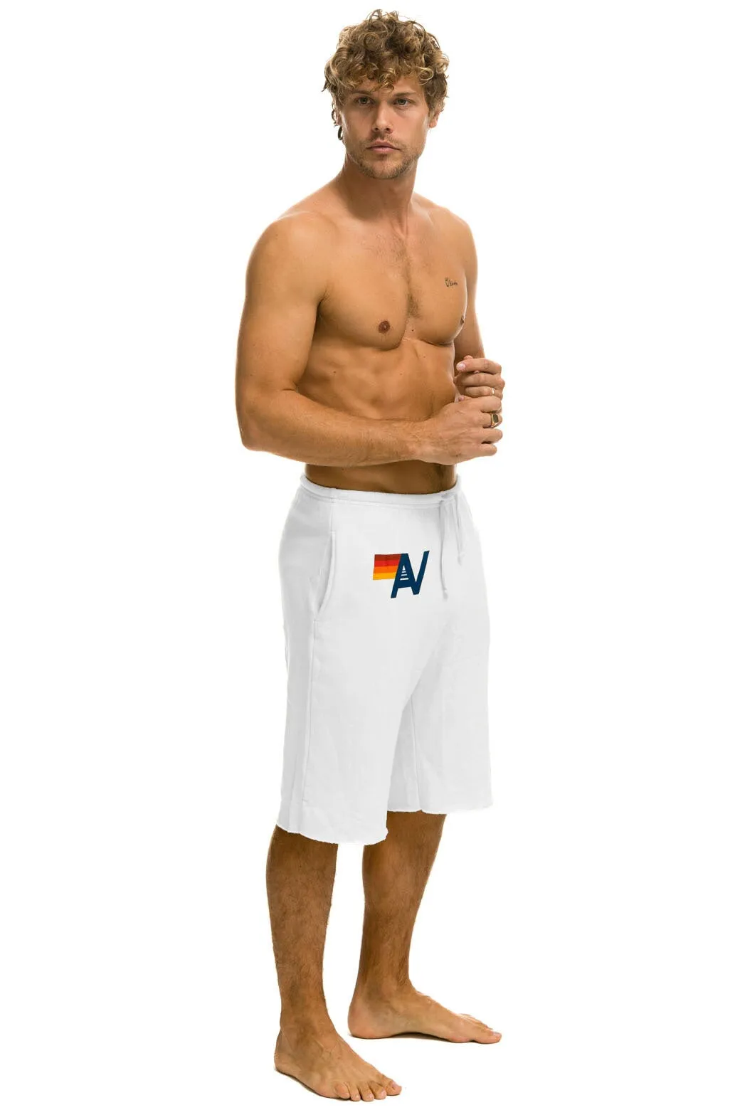 MEN'S LOGO SWEATSHORTS - WHITE