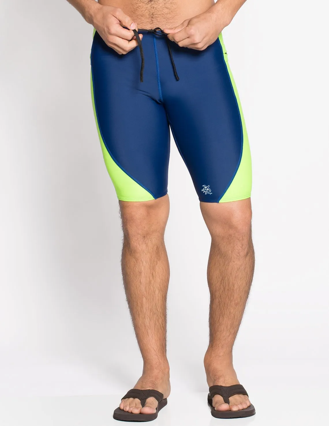 Men's Snorkel Jammer Swim Short - Navy / Neon Green