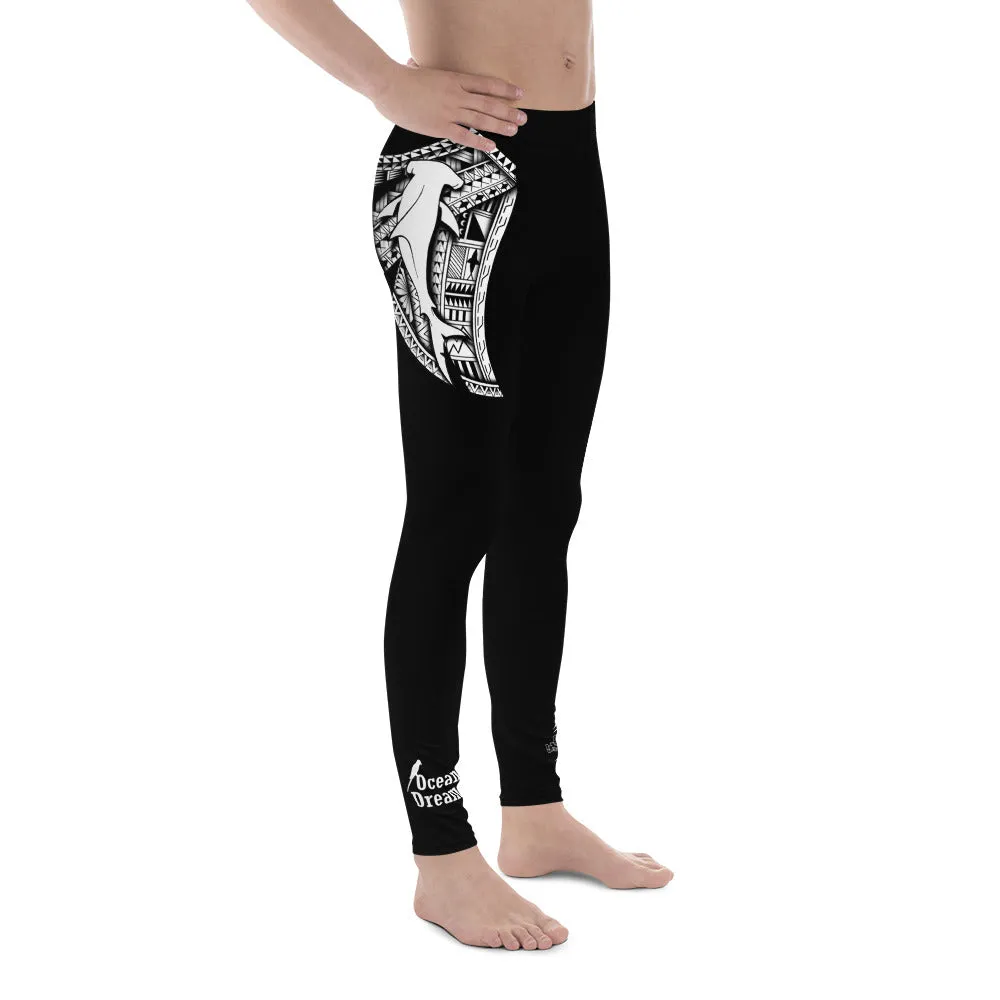 Men's Tribal Hammerhead Leggings Design by Leo Pugram